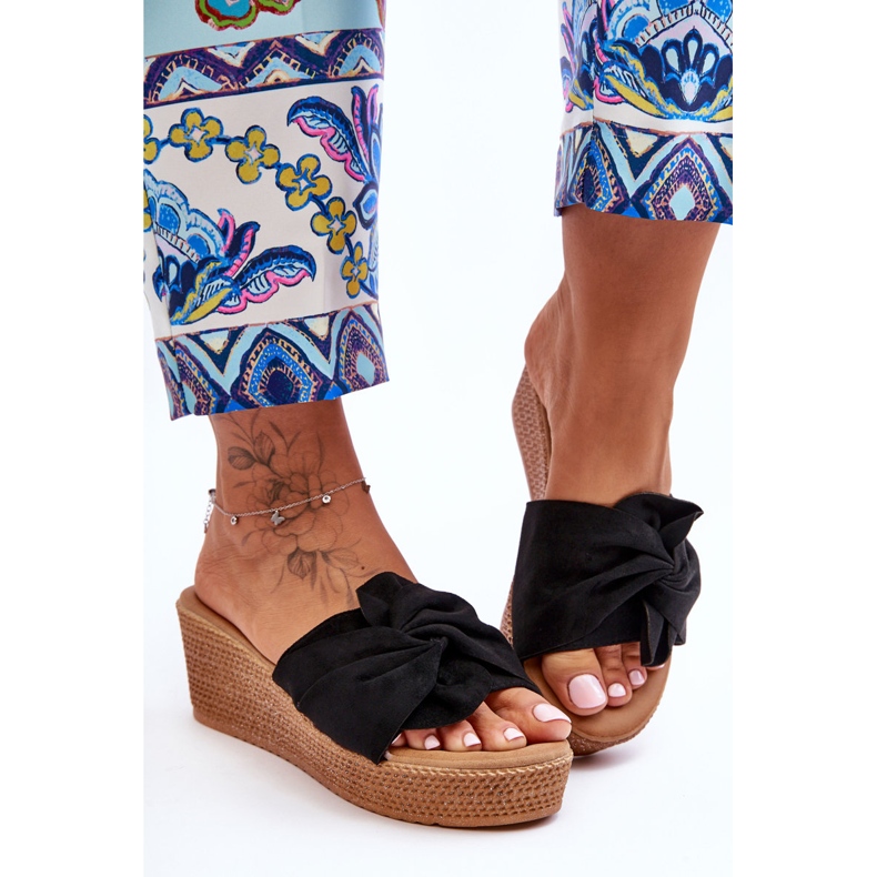 Women's Wedge Slides Black Calama 1