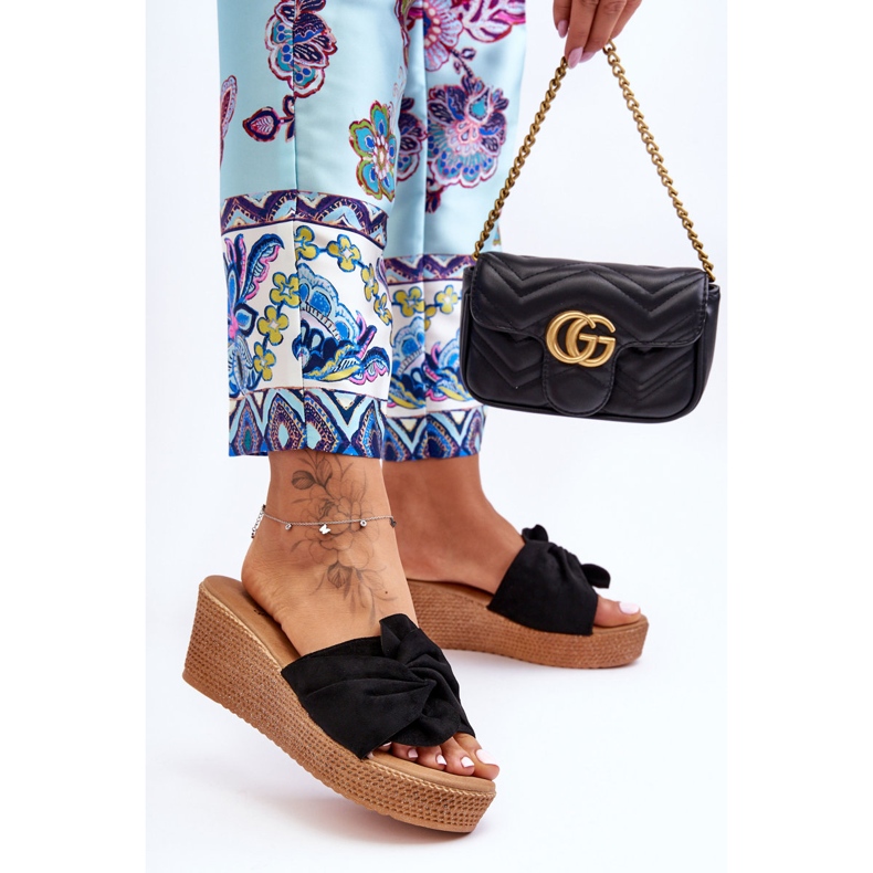 Women's Wedge Slides Black Calama 2