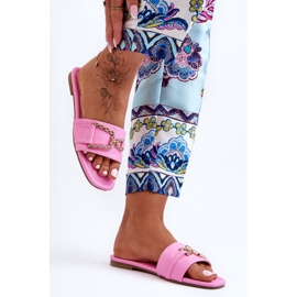 Women's Classic Slippers With Pink Impressive Decoration 1