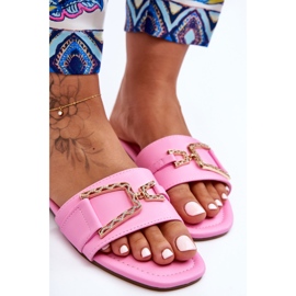Women's Classic Slippers With Pink Impressive Decoration 2