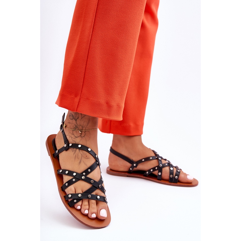 Women's Sandals With Ornaments Black Alemona 1