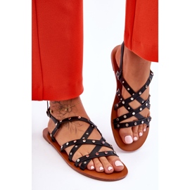 Women's Sandals With Ornaments Black Alemona 2