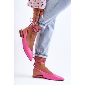 PG1 Women's Tied Ballerinas Pink Lilly Ann 1