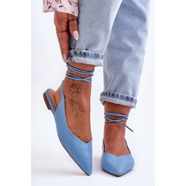 PG1 Women's Strappy Ballerinas Blue Lilly Ann 1