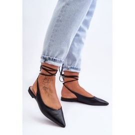 PG1 Women's Lace Up Ballerinas Black Lilly Ann 1 PG1 Women's Lace Up Ballerinas Black Lilly Ann 1