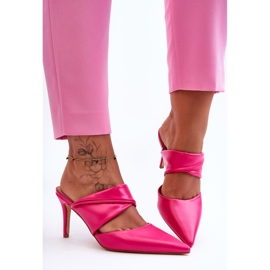 Leather Flip Flops Fuchsia Aveline pink 1