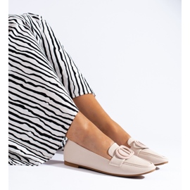 Elegant women's Shelovet beige moccasins 2
