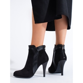Black suede high heel boots from Shelovet 1