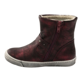 American Club Winter boots, burgundy boots with an American zipper red 2