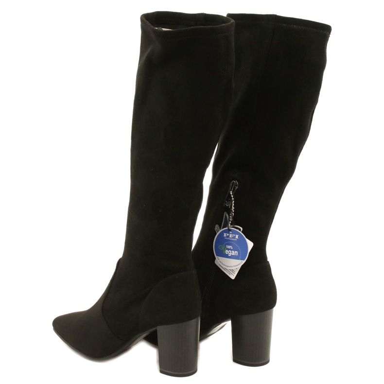 Women's black stretch boots Caprice 9-25520-41 044 black knee-high boots 3