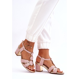 Evento Women's Leather Low Heel Sandals Pink Riley 4 Evento Women's Leather Low Heel Sandals Pink Riley 4