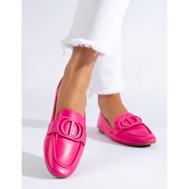 Elegant women's Shelovet pink moccasins 2