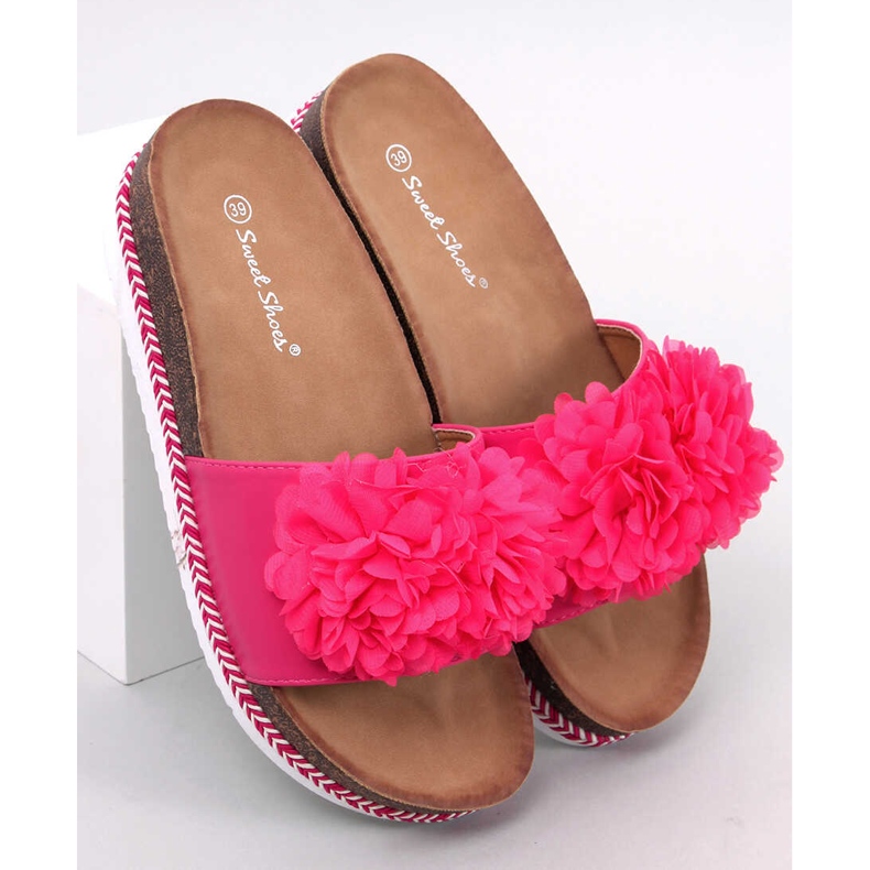 South Fuchsia Peach Flower Slippers pink 1