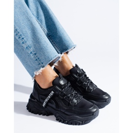 Seastar Women's black Shelovet sneakers with a thick sole 1 Seastar Women's black Shelovet sneakers with a thick sole 1