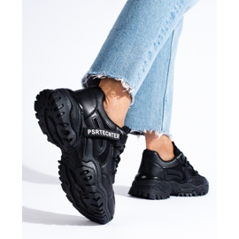 Seastar Women's black Shelovet sneakers with a thick sole 2 Seastar Women's black Shelovet sneakers with a thick sole 2