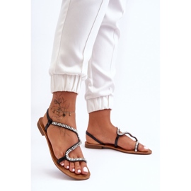 Women's Black Hayen Embellished Slip-on Sandals 2 Women's Black Hayen Embellished Slip-on Sandals 2