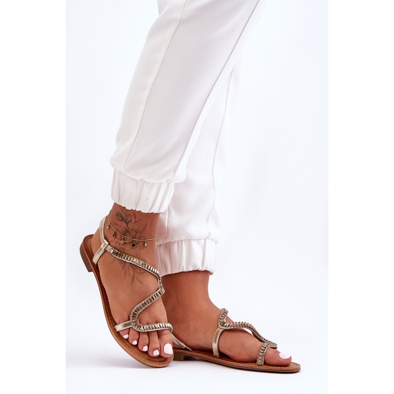 Gold Hayen Women's Slip-on Sandals With Embellishments golden 2