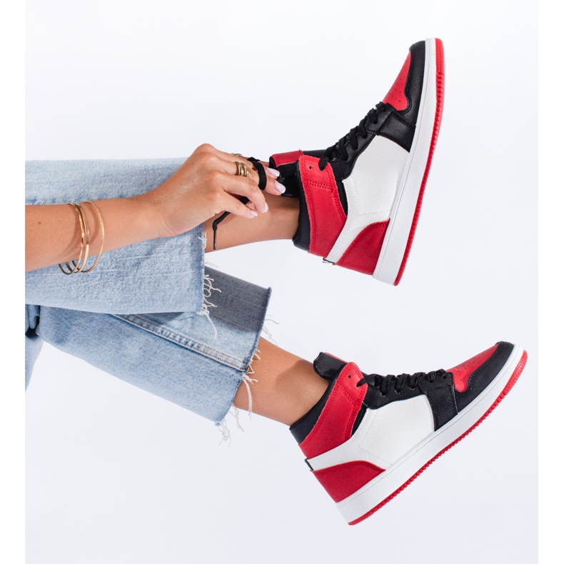 Shelovet red high-top sneakers 1 Shelovet red high-top sneakers 1