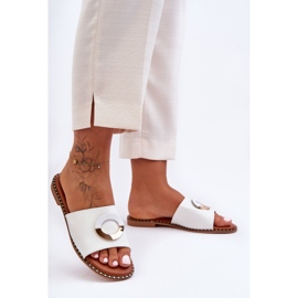 Women's Sandals With White Sherry Decoration 2