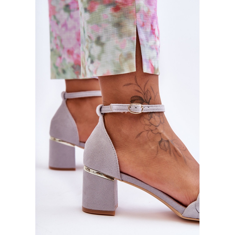 Essenza Gray Suede Braid Sandals grey 2