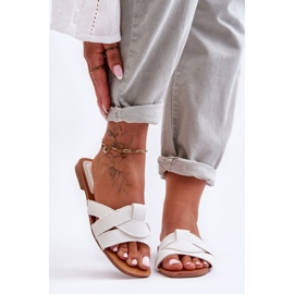 Women's Cloth Slippers White Aversa 1