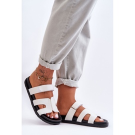 Women's Cloth Velcro Slippers White Jose 1 Women's Cloth Velcro Slippers White Jose 1