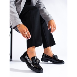 SHELOVET Loafers With A Bow black 1