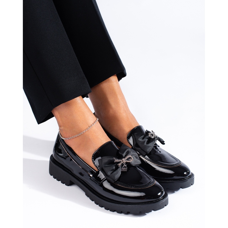 SHELOVET Loafers With A Bow black 2