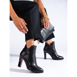 Classic black Shelovet women's boots with high heels 1 Classic black Shelovet women's boots with high heels 1