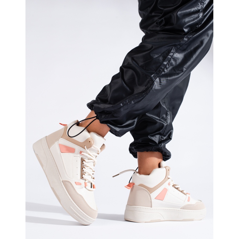 High Shelovet women's beige sneakers 1