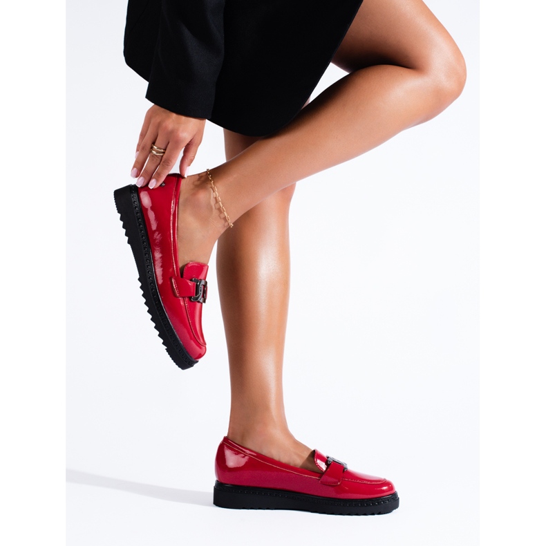 Women's lacquered loafers on the Vinceza platform 1