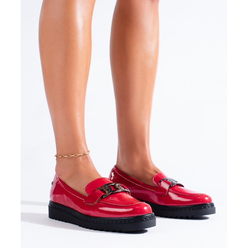 Women's lacquered loafers on the Vinceza platform 2