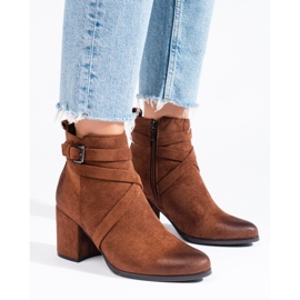 Women's brown suede boots from Shelovet 1