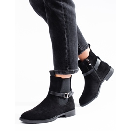 Black suede Chelsea boots from Shelovet 1