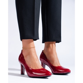 Classic burgundy pumps on the block Shelovet red 1 Classic burgundy pumps on the block Shelovet red 1