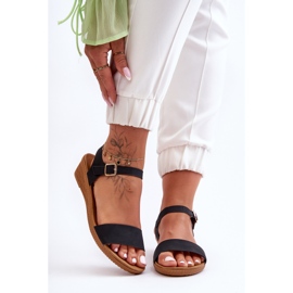 Classic Low Wedge Sandals Black Arya 1