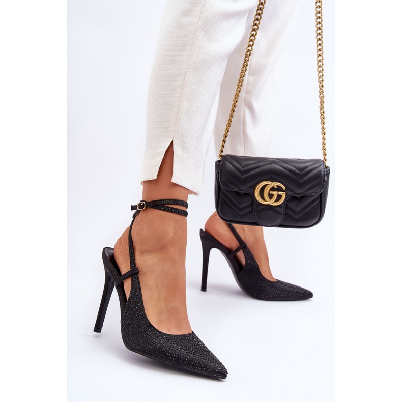 Classic Pins Decorated With Zircons Black Guda 1