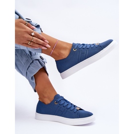 PE1 Women's Lace-up Sneakers Blue Etna 2 PE1 Women's Lace-up Sneakers Blue Etna 2
