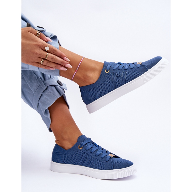 PE1 Women's Lace-up Sneakers Blue Etna 2