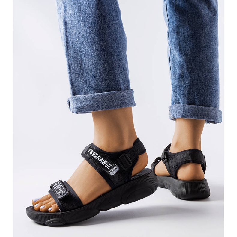 Black sport sandals from Sanjit 1