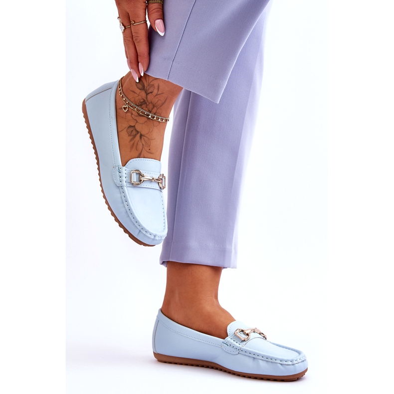 Classic Leather Loafers Light Blue Verona 2 Classic Leather Loafers Light Blue Verona 2