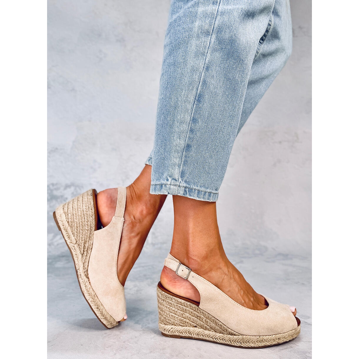 Espadrilles ouvertes compensées outlet