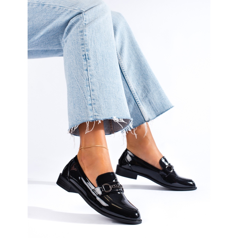 SHELOVET Elegant loafers black 1