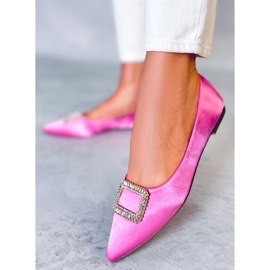 Elegant ballerinas with Lorella Fushia stones pink 2