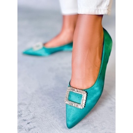 Elegant ballerinas with Lorella Green stones 1