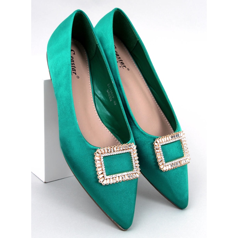 Elegant ballerinas with Lorella Green stones 2