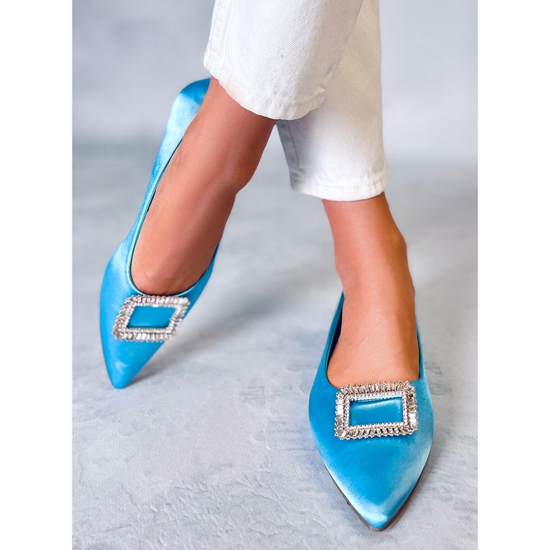 Elegant ballerinas with Lorella Blue stones 2