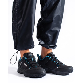 Women's outdoor trekking shoes DK black and blue 1