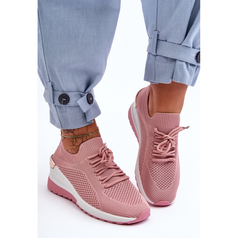 PG1 Fabric Slip-On Sports Shoes Pink Visconti Wedge 1 PG1 Fabric Slip-On Sports Shoes Pink Visconti Wedge 1