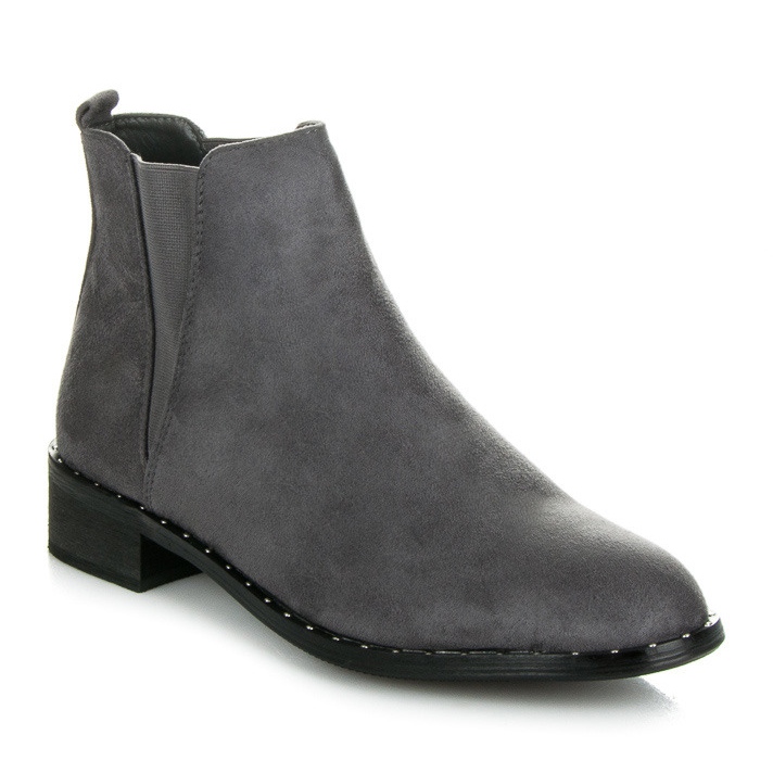 Marquiz Chelsea boots with an animal motif grey 1